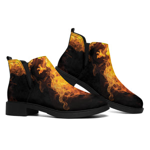 Phoenix Firebird Print Flat Ankle Boots