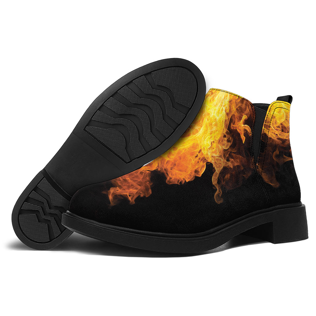 Phoenix Firebird Print Flat Ankle Boots