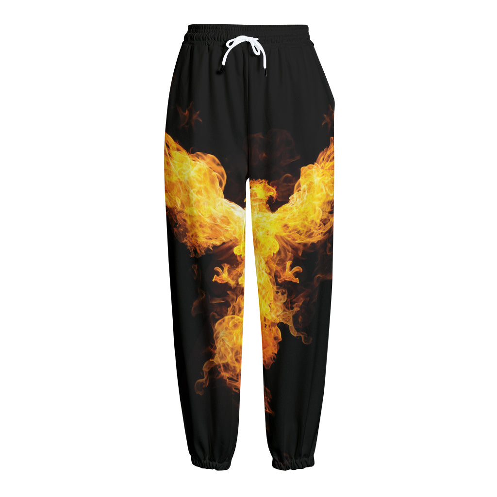 Phoenix Firebird Print Fleece Lined Knit Pants