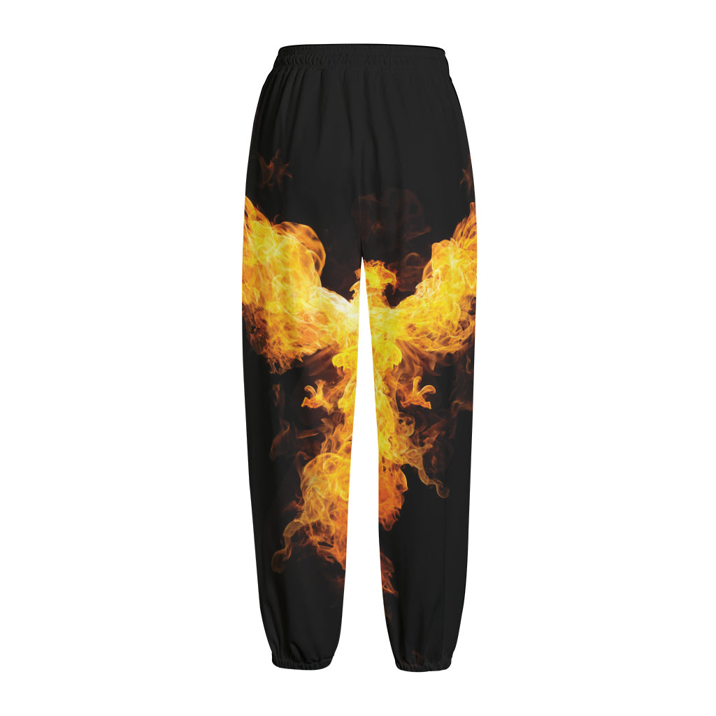 Phoenix Firebird Print Fleece Lined Knit Pants