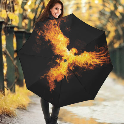 Phoenix Firebird Print Foldable Umbrella