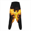 Phoenix Firebird Print Hammer Pants