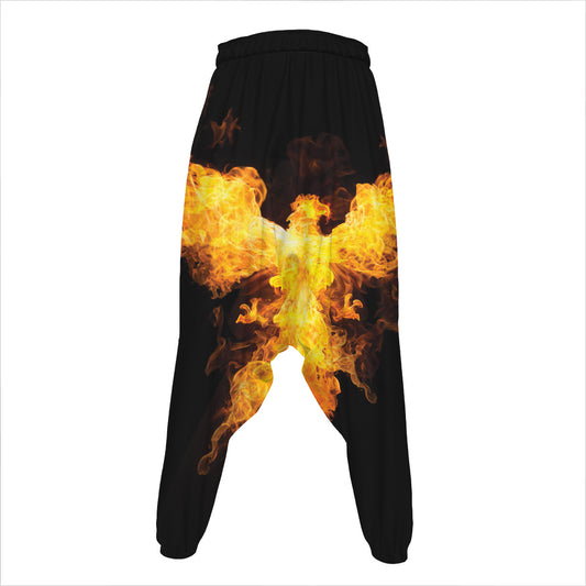 Phoenix Firebird Print Hammer Pants