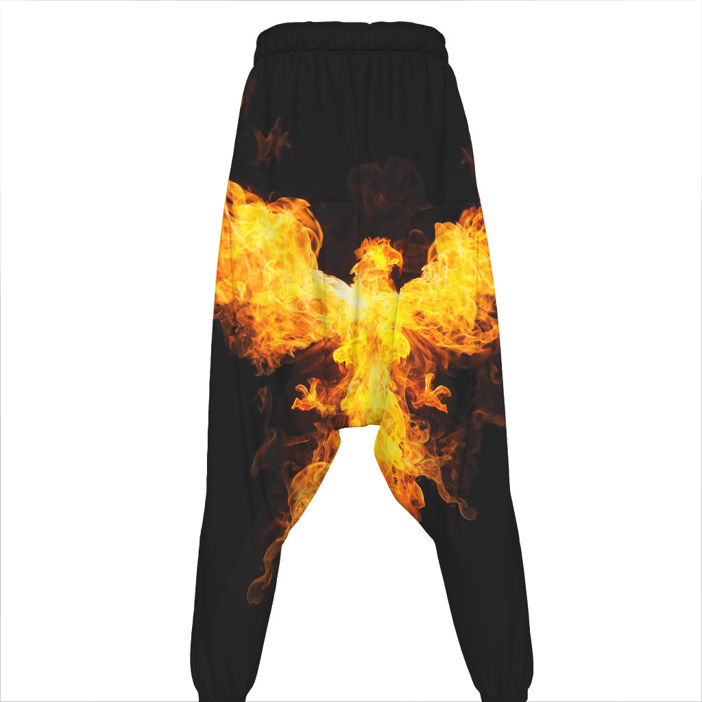 Phoenix Firebird Print Hammer Pants
