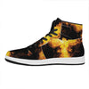 Phoenix Firebird Print High Top Leather Sneakers