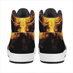 Phoenix Firebird Print High Top Leather Sneakers