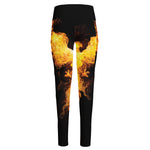 Phoenix Firebird Print High-Waisted Pocket Leggings