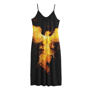 Phoenix Firebird Print Jersey Midi Cami Dress