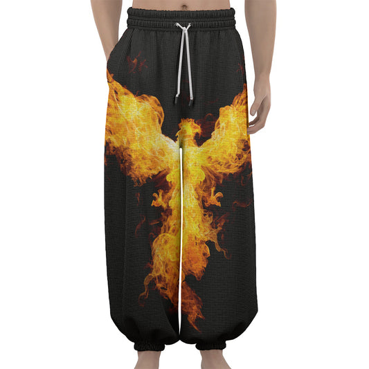 Phoenix Firebird Print Lantern Pants