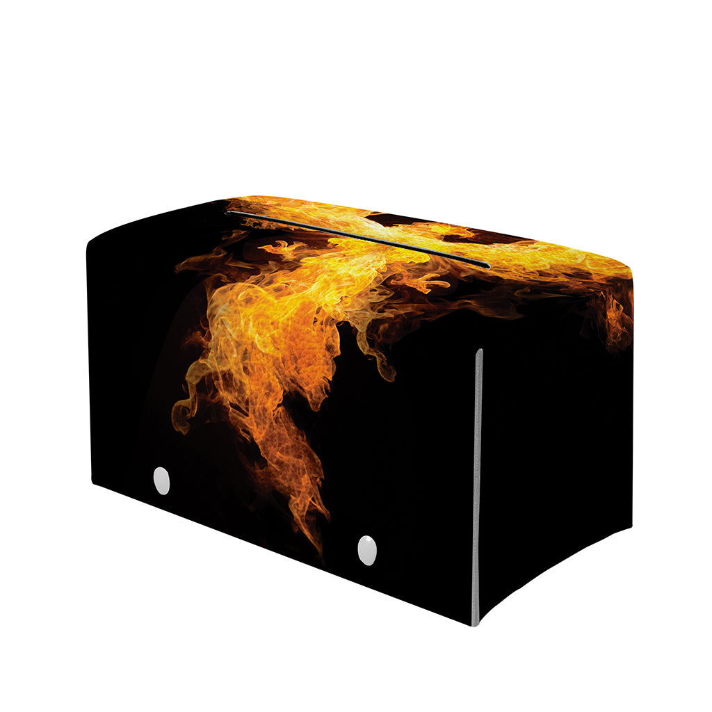 Phoenix Firebird Print Leather Tissue Box Cover