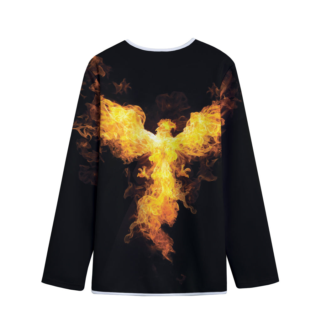 Phoenix Firebird Print Long Sleeve Short Coat