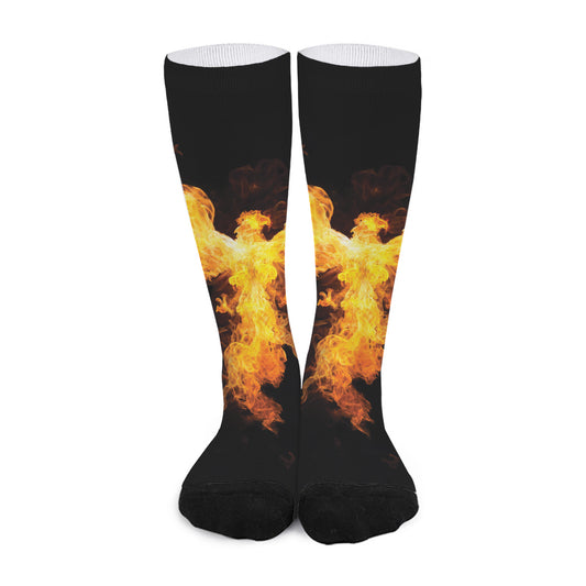Phoenix Firebird Print Long Socks