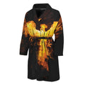 Phoenix Firebird Print Men's Bathrobe