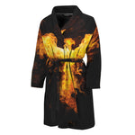 Phoenix Firebird Print Men's Bathrobe