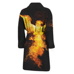 Phoenix Firebird Print Men's Bathrobe