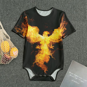Phoenix Firebird Print Men's Bodysuit