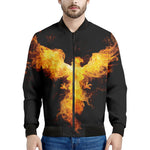 Phoenix Firebird Print Men's Bomber Jacket