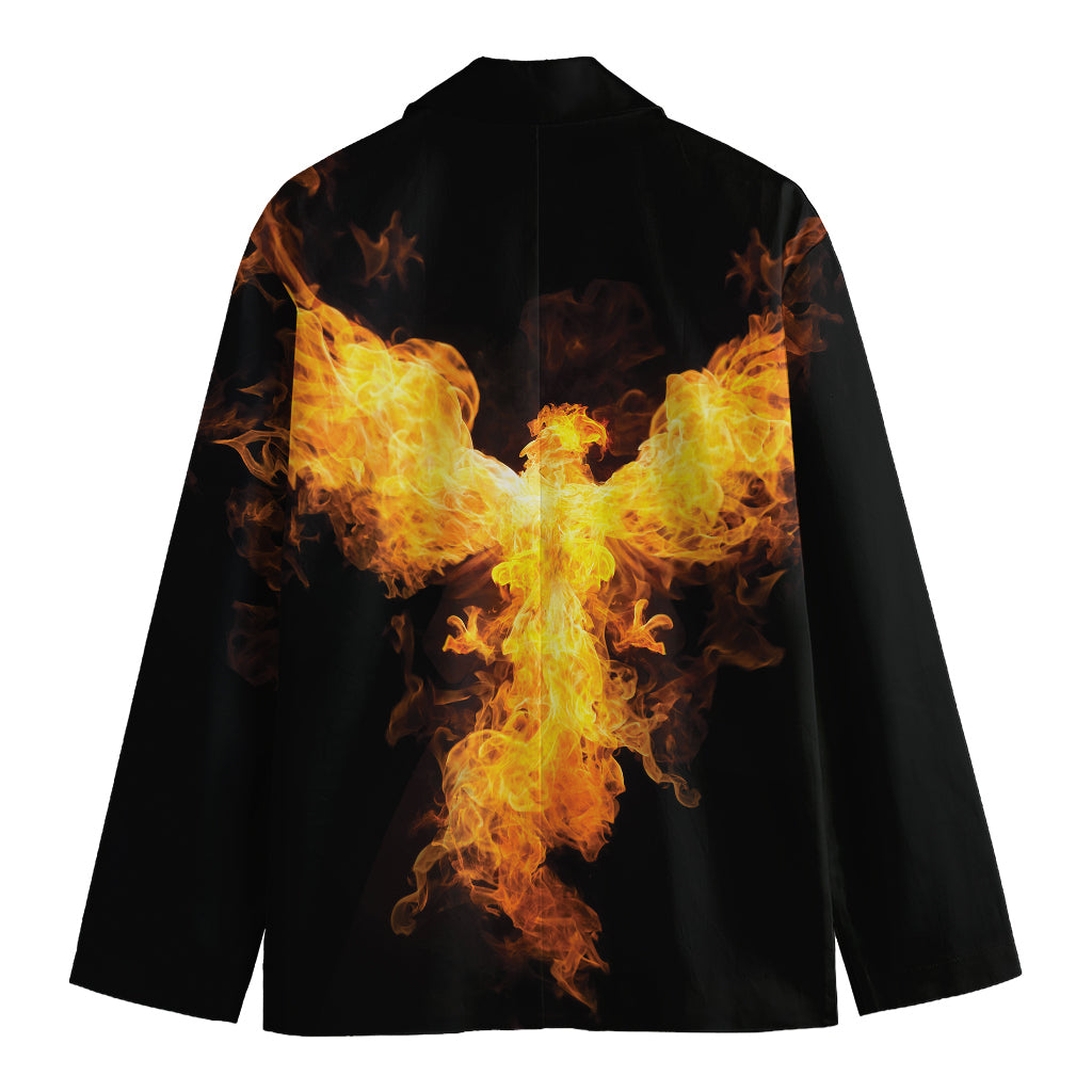 Phoenix Firebird Print Men's Cotton Blazer