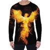 Phoenix Firebird Print Men's Long Sleeve T-Shirt