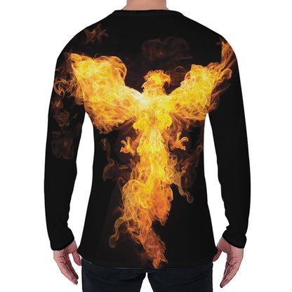 Phoenix Firebird Print Men's Long Sleeve T-Shirt