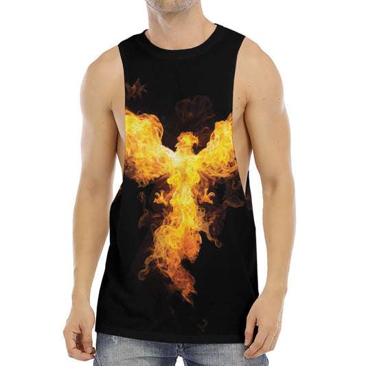 Phoenix Firebird Print Men's Muscle Tank Top