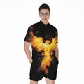 Phoenix Firebird Print Men's Romper