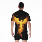 Phoenix Firebird Print Men's Rompers