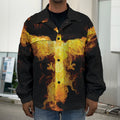 Phoenix Firebird Print Men's Shirt Jacket