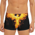 Phoenix Firebird Print Men's Short Boxer Briefs