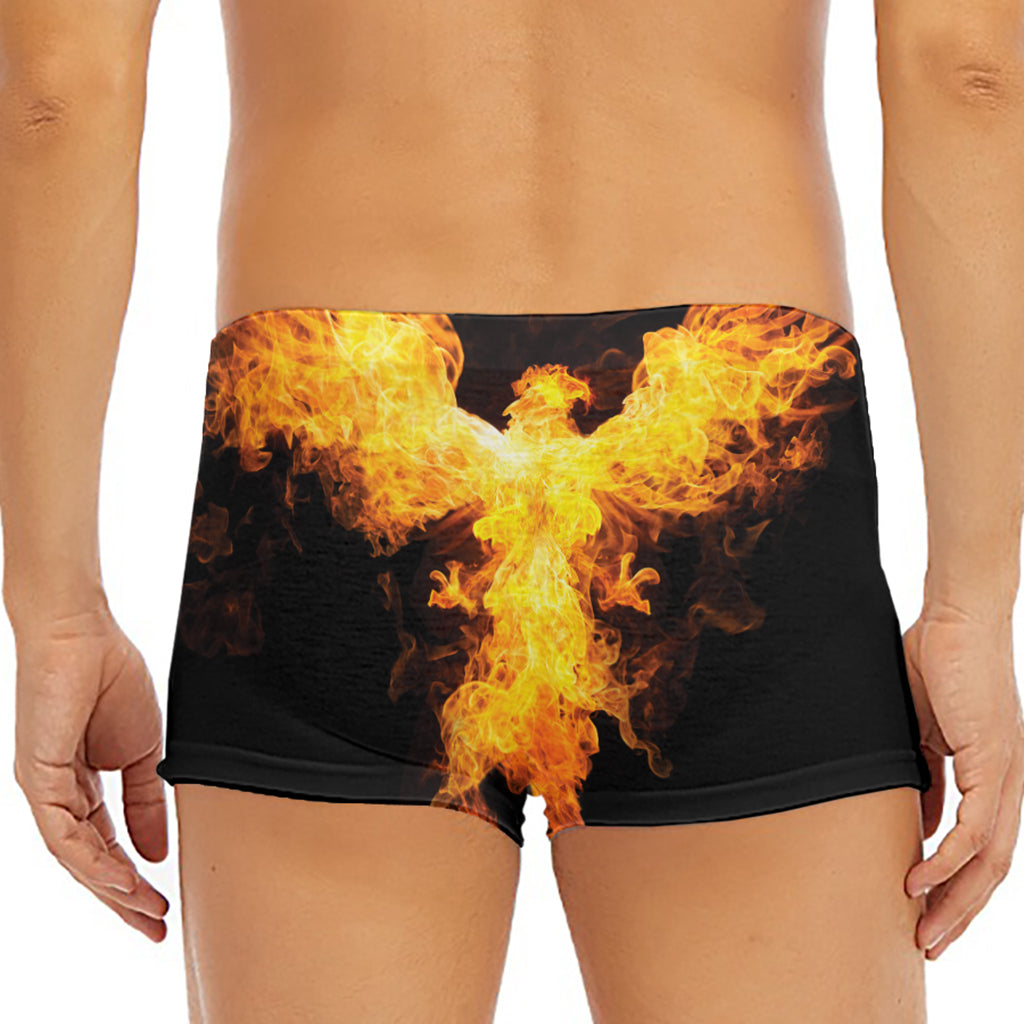 Phoenix Firebird Print Men's Short Boxer Briefs