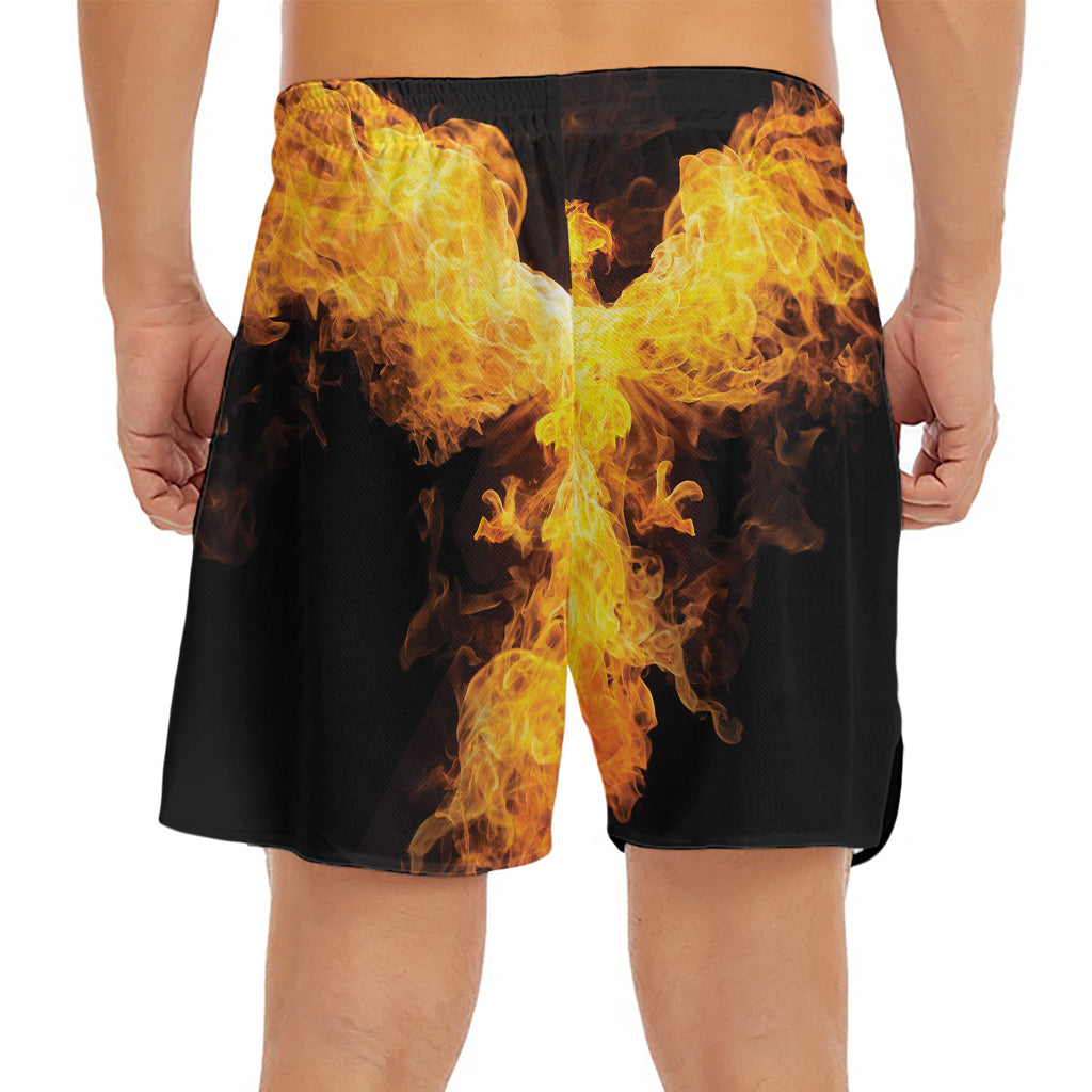 Phoenix Firebird Print Men's Split Running Shorts