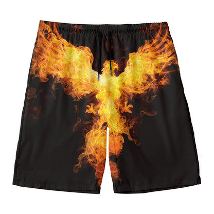 Phoenix Firebird Print Men's Swim Trunks