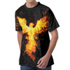Phoenix Firebird Print Men's Velvet T-Shirt