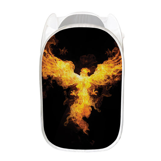 Phoenix Firebird Print Mesh Laundry Hamper