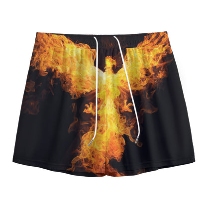 Phoenix Firebird Print Mesh Shorts