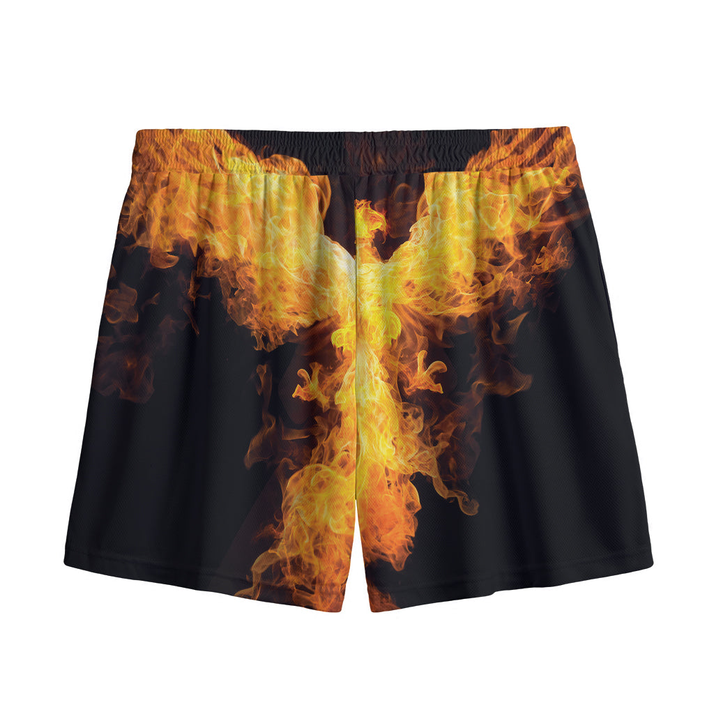 Phoenix Firebird Print Mesh Shorts