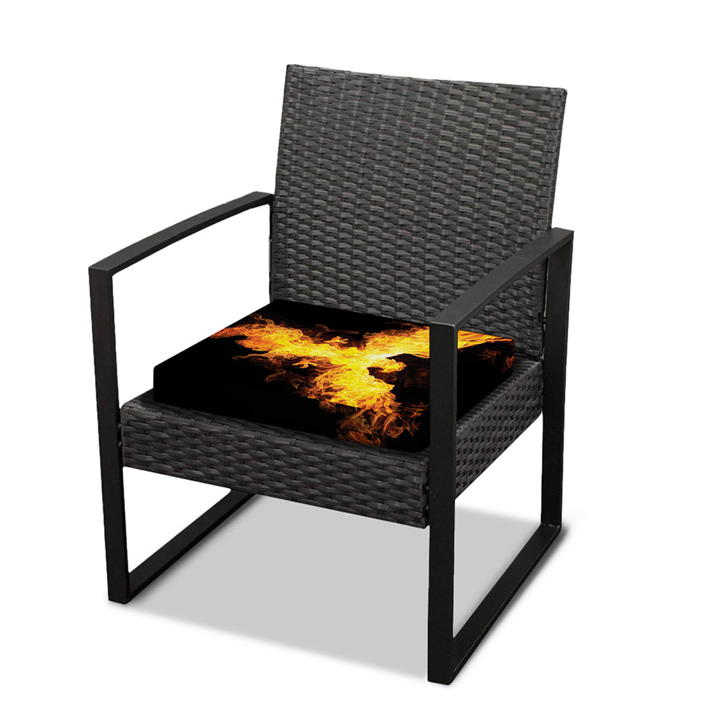 Phoenix Firebird Print Outdoor Seat Cushion Cover