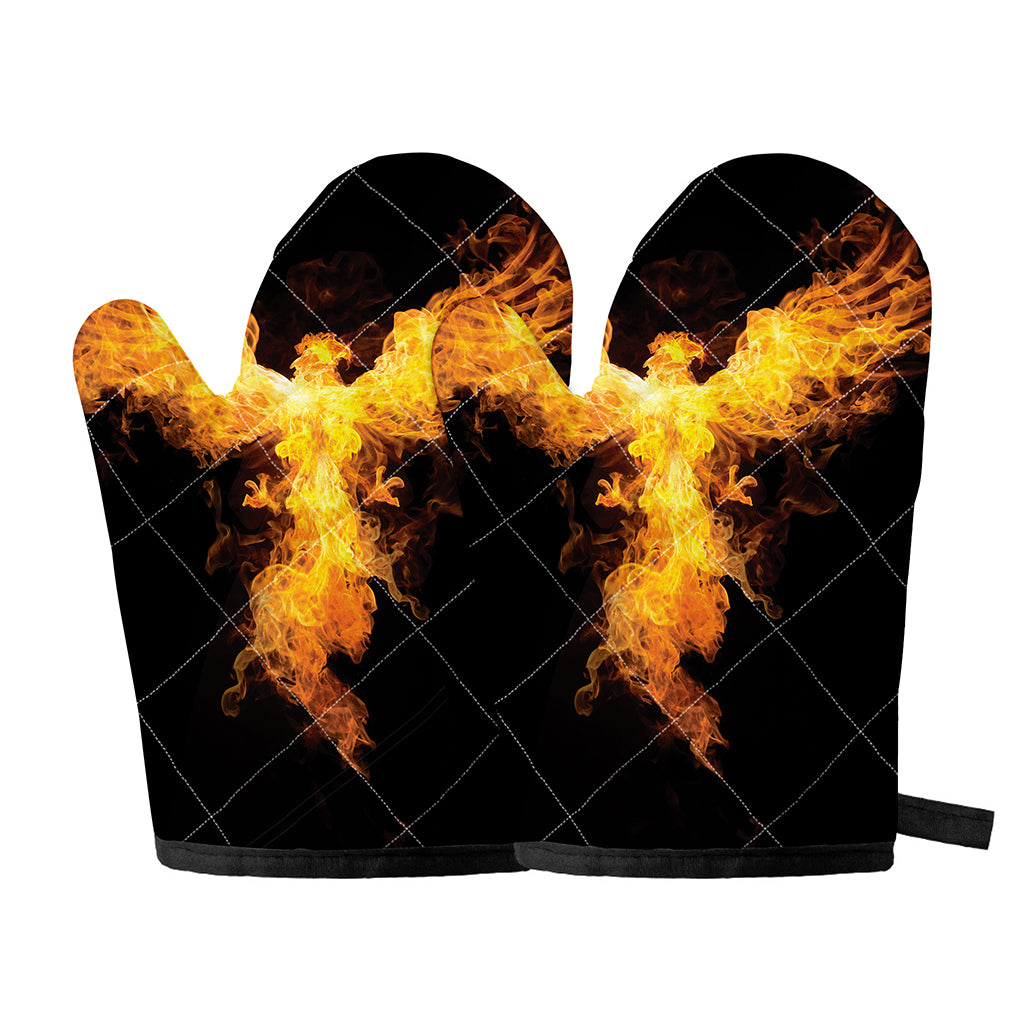 Phoenix Firebird Print Oven Mitts
