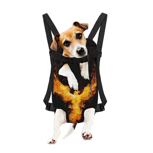Phoenix Firebird Print Pet Carrier Backpack