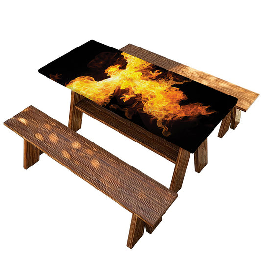 Phoenix Firebird Print Picnic Table Cover