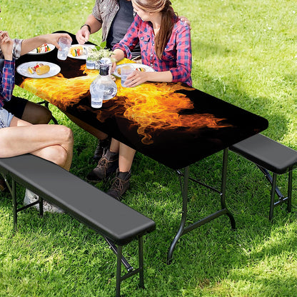 Phoenix Firebird Print Picnic Table Cover
