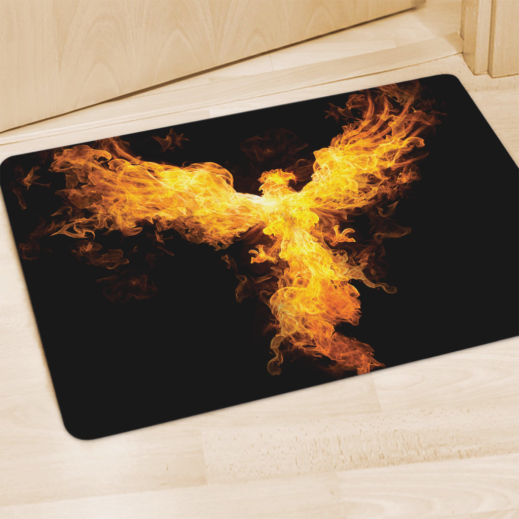 Phoenix Firebird Print Polyester Doormat