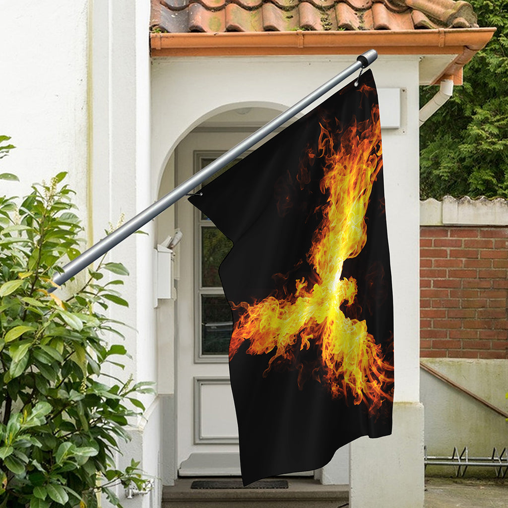 Phoenix Firebird Print Polyester Flag