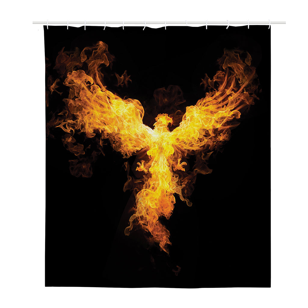 Phoenix Firebird Print Polyester Shower Curtain