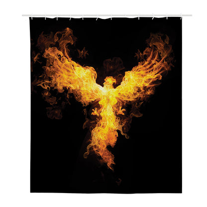 Phoenix Firebird Print Polyester Shower Curtain