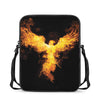 Phoenix Firebird Print Rectangular Crossbody Bag