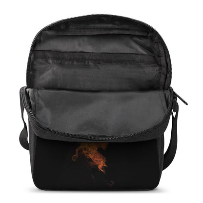 Phoenix Firebird Print Rectangular Crossbody Bag