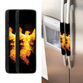 Phoenix Firebird Print Refrigerator Handle Covers