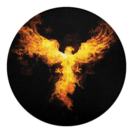Phoenix Firebird Print Round Blanket