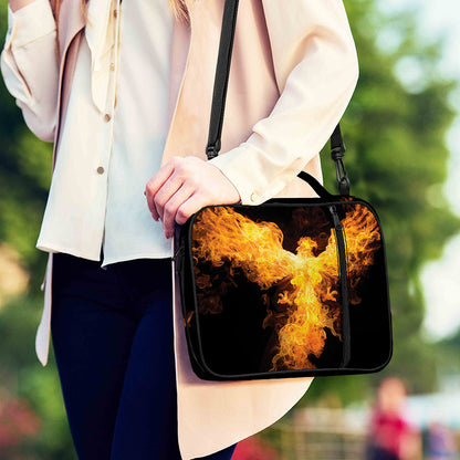Phoenix Firebird Print Shoulder Strap Bible Bag